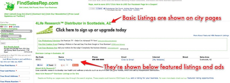 Basic Listing Example